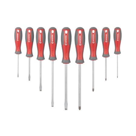 Intertool 9 pcs Screwdriver Set, Phillips & Slotted VT08-3349